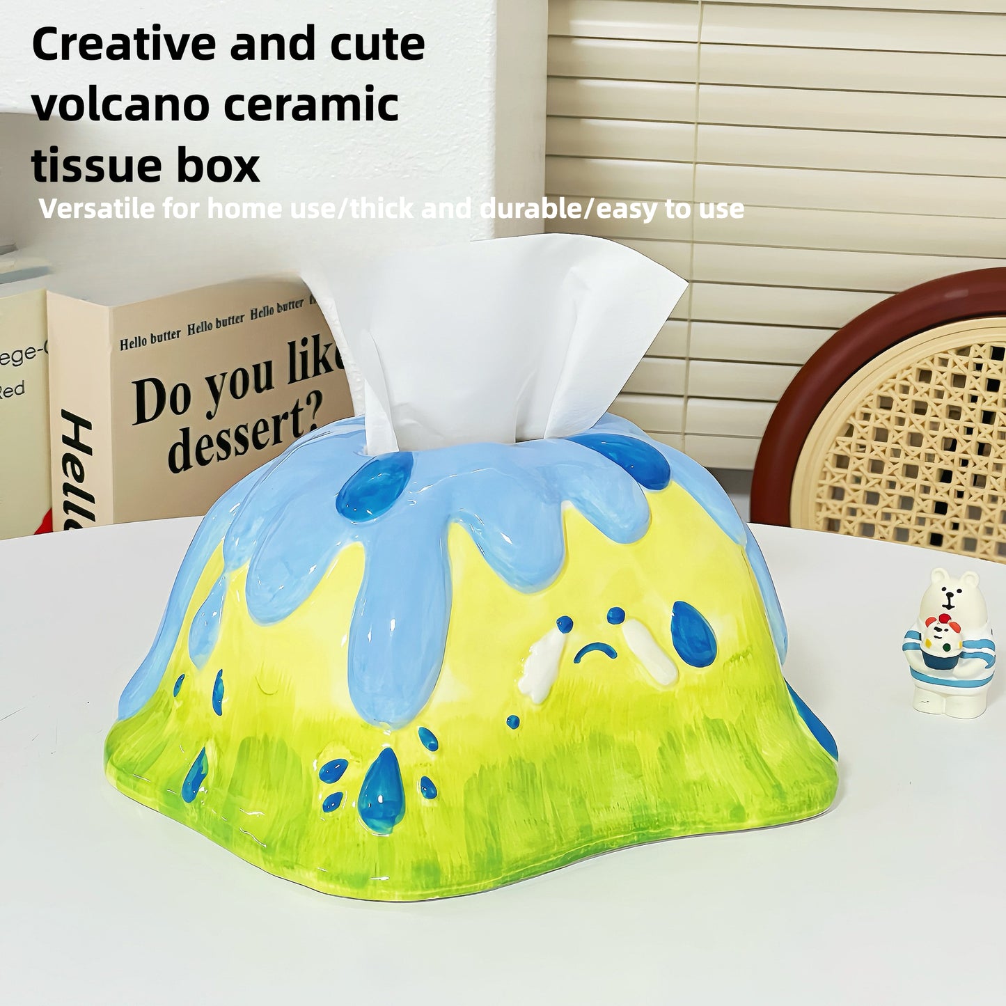 Creative Cute Volcano Tissue Box