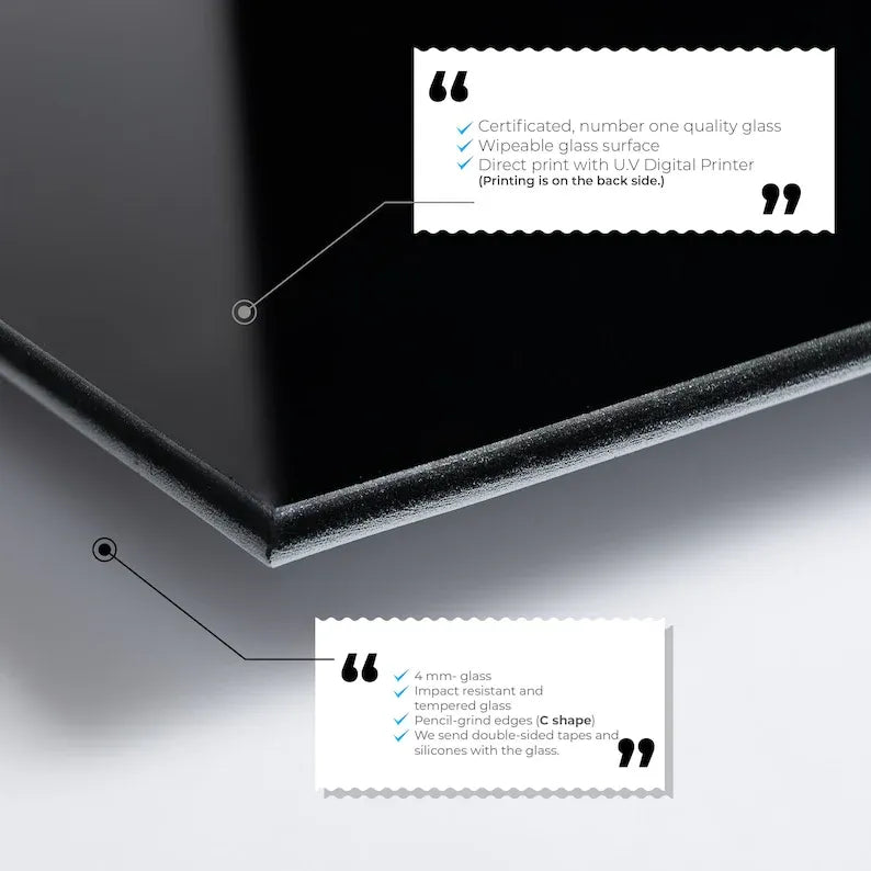 Transparent Vase Image Tempered Glass Stove Backsplash