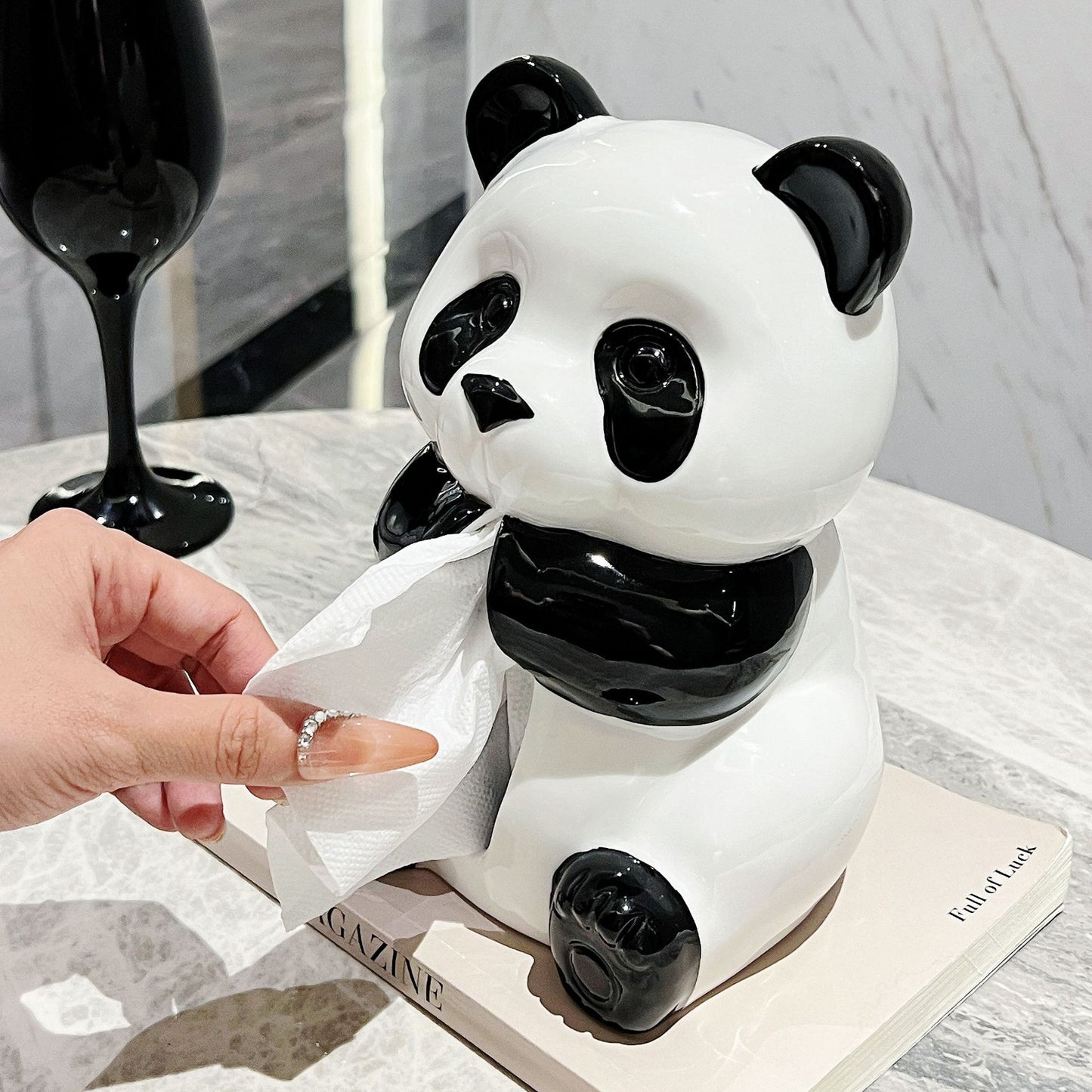 Panda Tissue Box