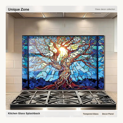 Tree of Life Sink Splash Guard Glass Cover - Unique Zone correct branded main image