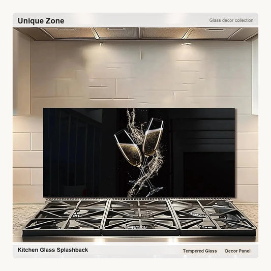 Black bottomed wine glass Kitchen Sink Cover Splash Guard - Unique Zone correct branded main image
