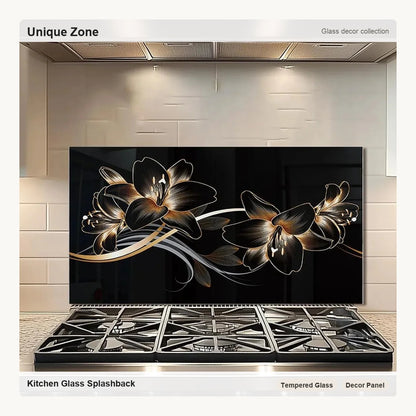 Golden lily Kitchen Sink Cover Splash Guard - Unique Zone correct branded main image