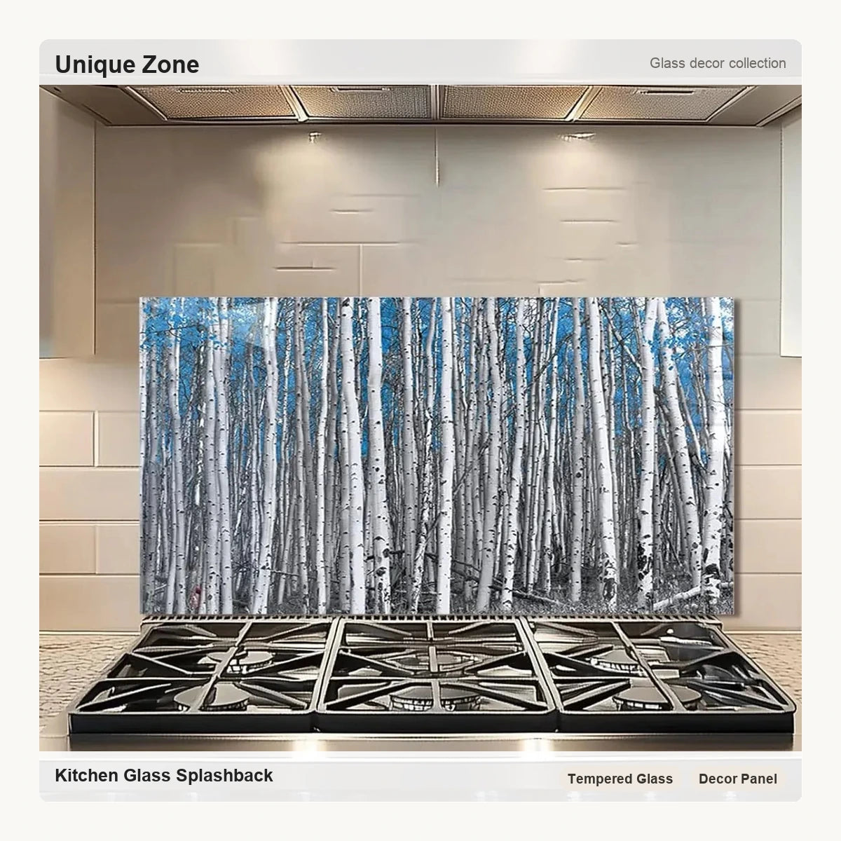 The poplar tree with blue leaves Kitchen Sink Cover Splash Guard - Unique Zone correct branded main image