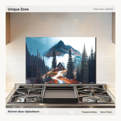 Tempered Glass Tiny House Stove Back Top Cover - Unique Zone correct branded main image