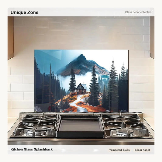 Tempered Glass Tiny House Stove Back Top Cover - Unique Zone correct branded main image