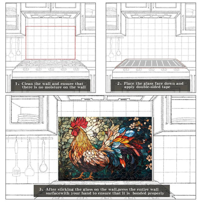 Easy installation steps for tempered glass kitchen backsplash