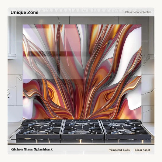 Texture - Tempered Glass Backsplash for Kitchen - Unique Zone correct branded main image