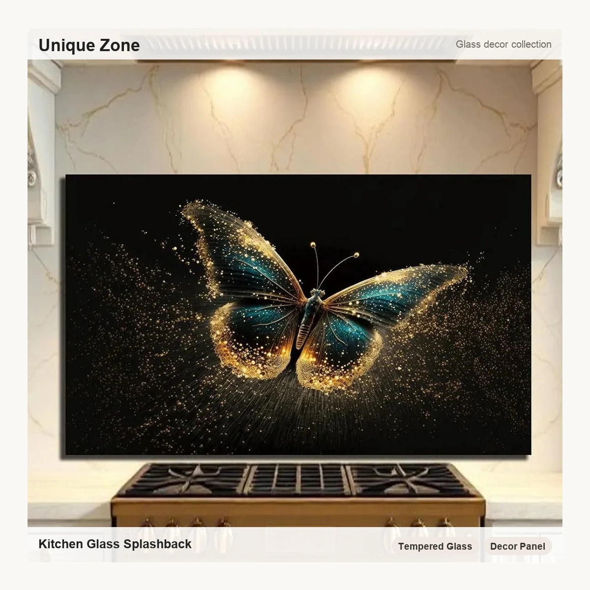 Butterfly Glass Backsplash - Unique Zone correct branded main image