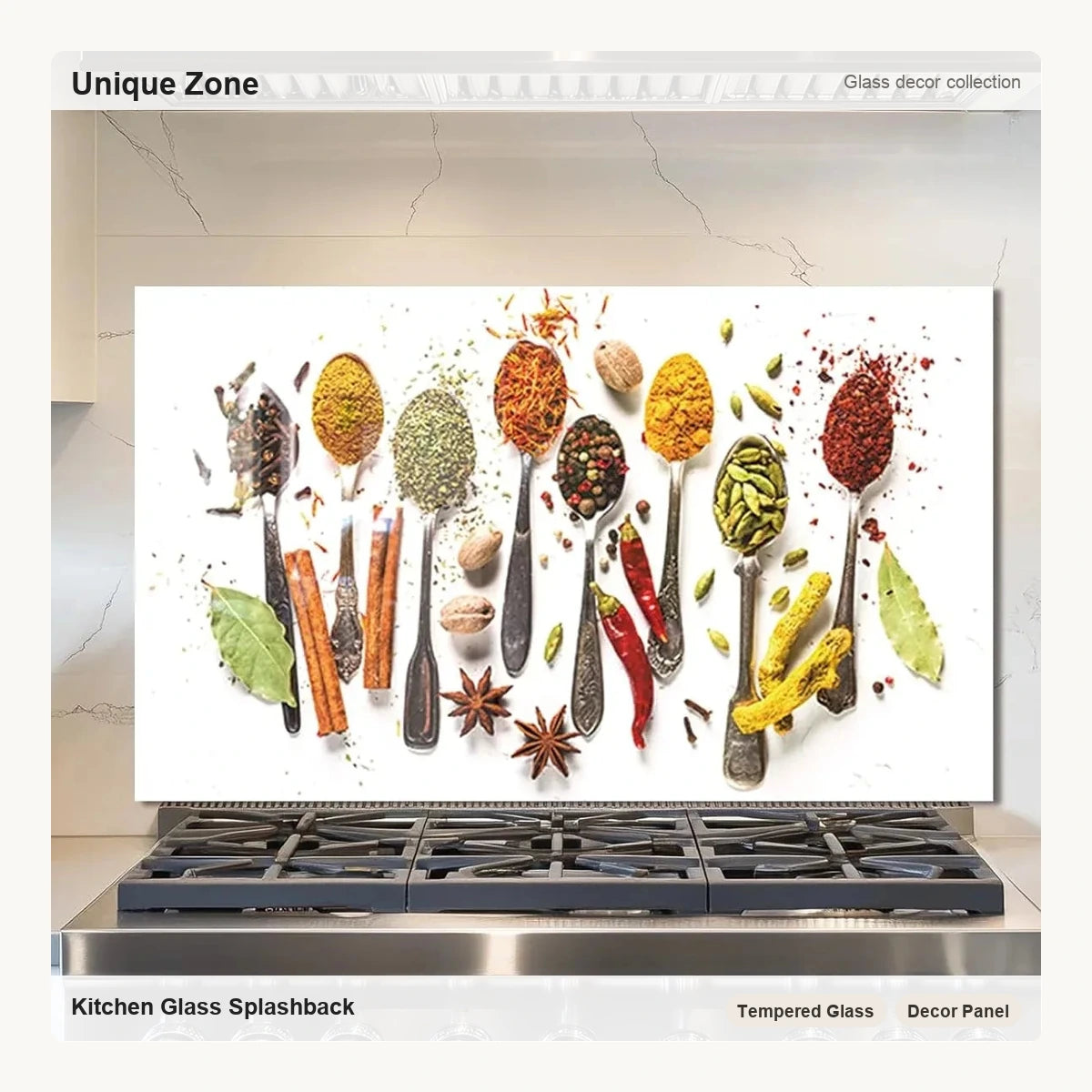 Condiment Glass Backsplash - Unique Zone correct branded main image