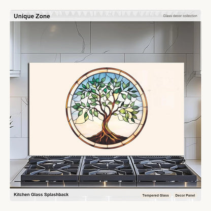 Tree of Life Kitchen Wall Protector Backsplash - Unique Zone correct branded main image