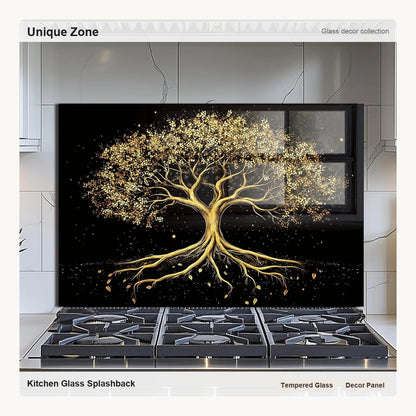 Tree of Life Stove Splashback Glass Panel - Unique Zone correct branded main image