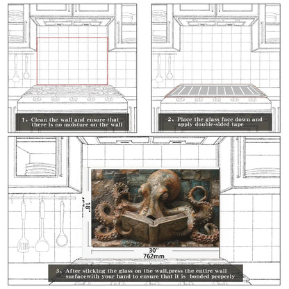 Easy installation steps for tempered glass kitchen backsplash