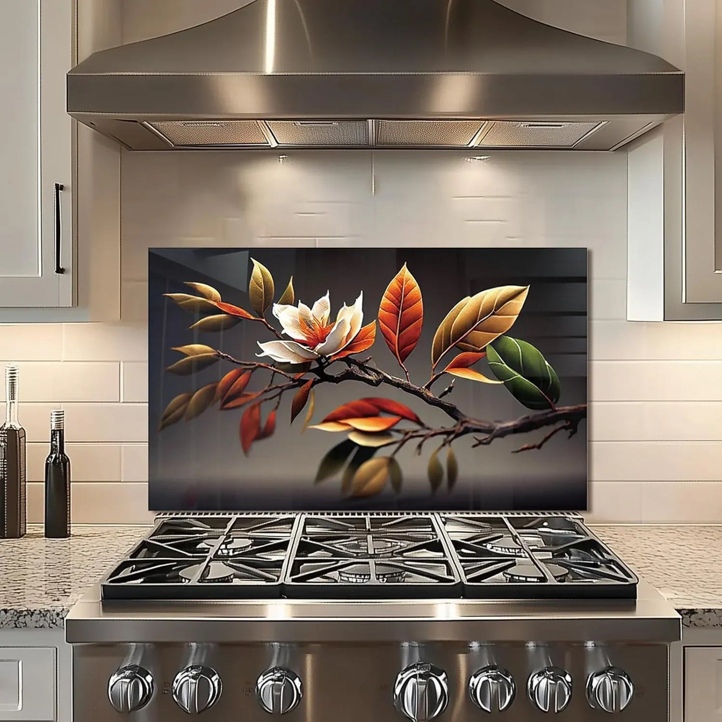 Magnolia Kitchen Sink Cover Splash Guard behind stove, decorative backsplash