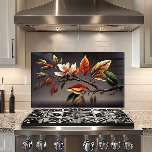 Magnolia Kitchen Sink Cover Splash Guard behind stove, decorative backsplash