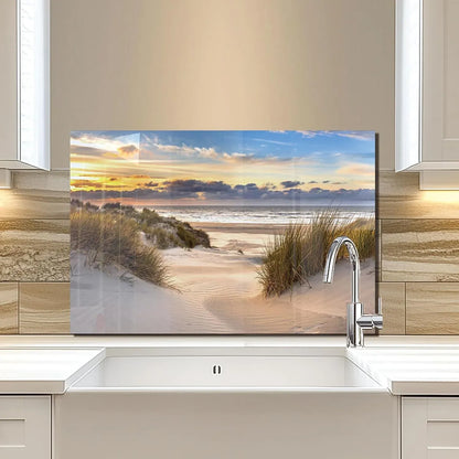 Beach Kitchen Sink Cover Splash Guard