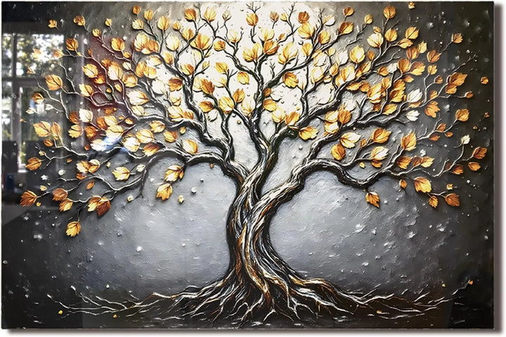 Tree of Life Design Heat-Resistant Glass Kitchen Backsplash