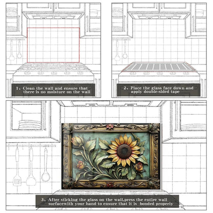 Easy installation steps for tempered glass kitchen backsplash