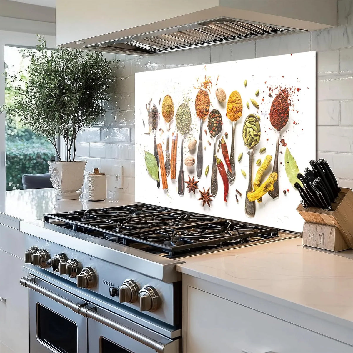 Condiment Glass Backsplash lifestyle view