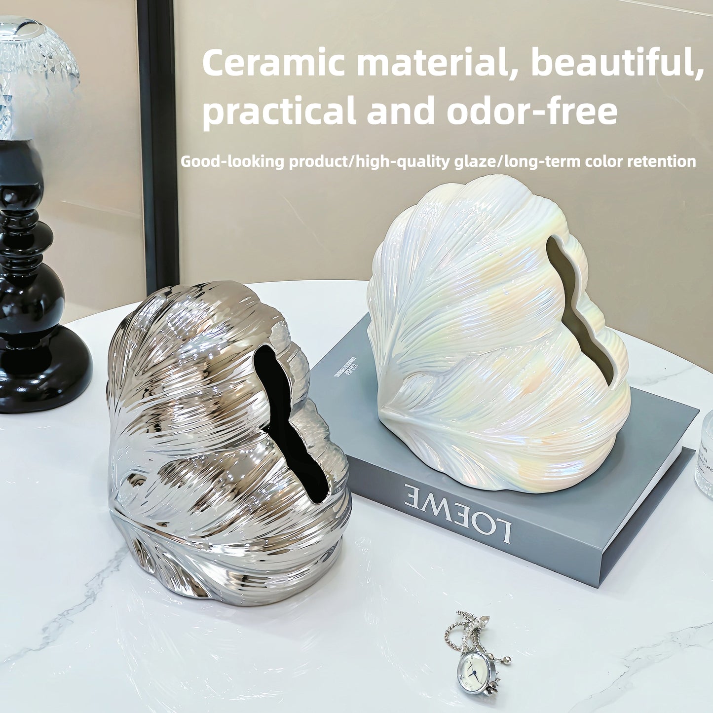 Light Luxury Love Feather Tissue Box