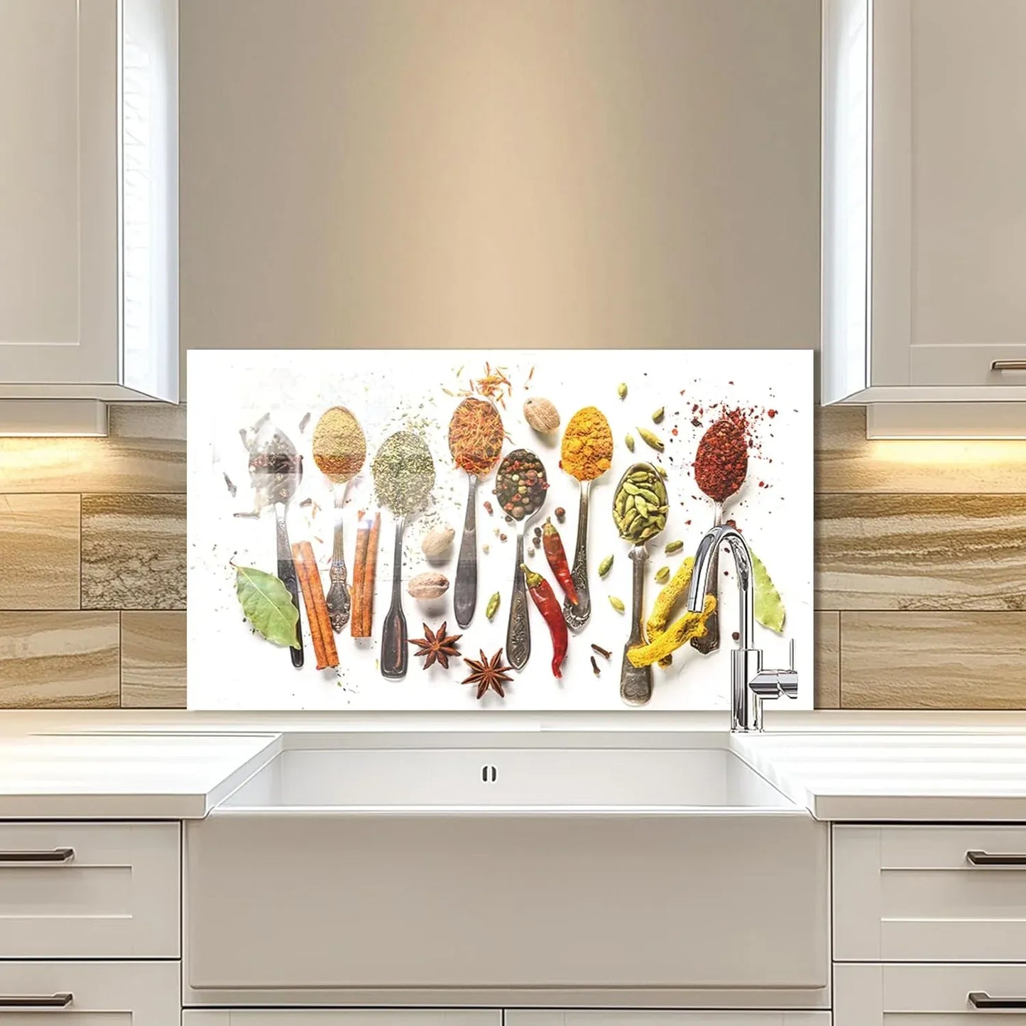 Condiment Glass Backsplash