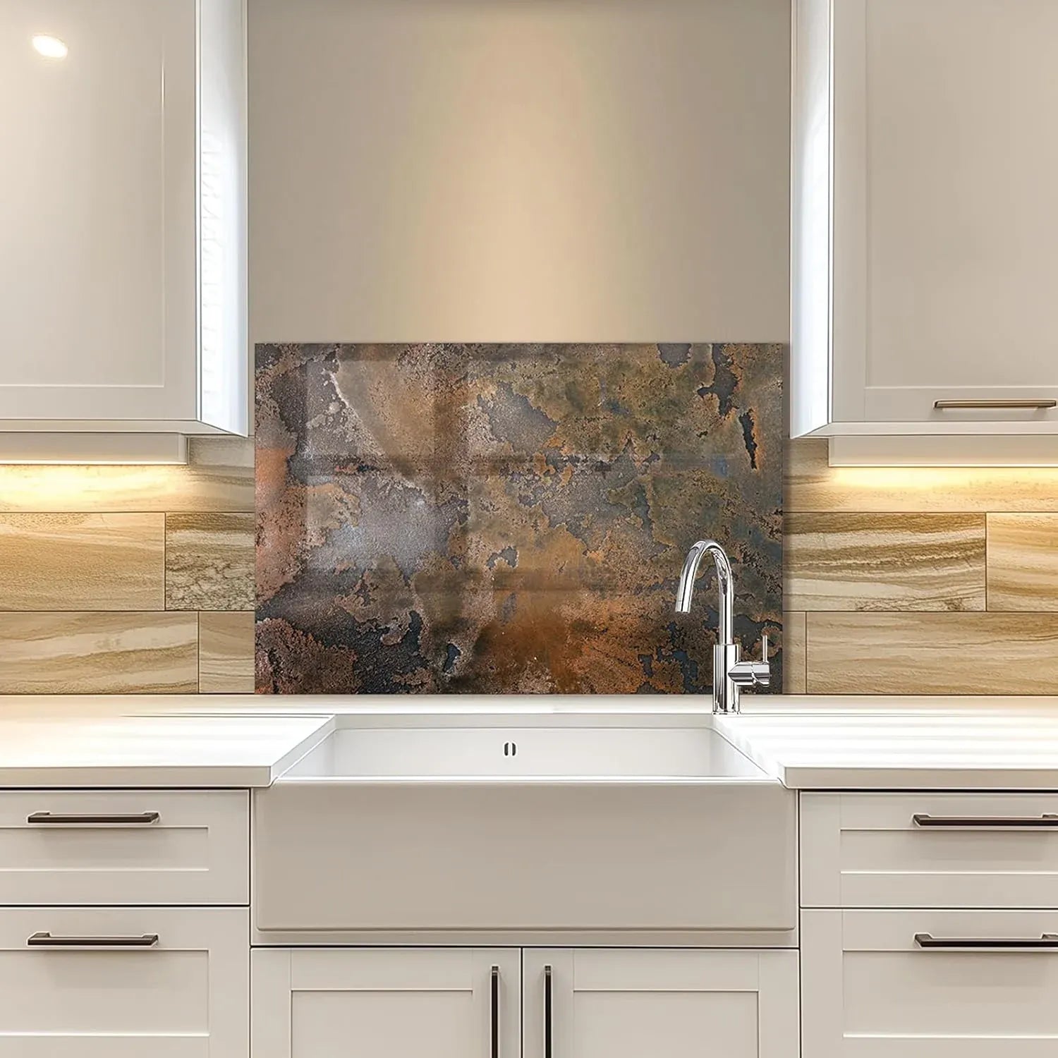 Old Wall Pattern Tempered Glass Stove Splashback product image 5