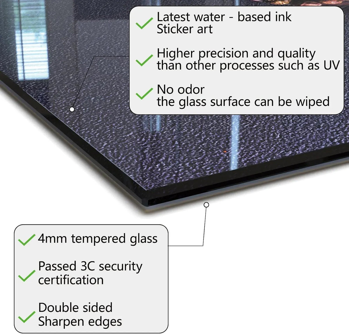 Tempered Glass Spoon Spice Stove Backsplash Cover - 4mm Tempered Glass Product Details