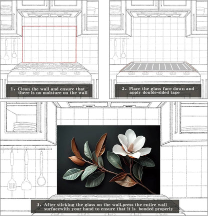 Step 1: Clean wall for Magnolia Kitchen Sink Cover Splash Guard installation