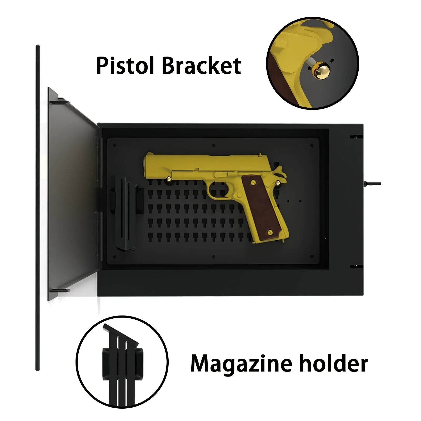 Glass Tree of Life Handgun Storage Cabinet - Interior Pistol & Magazine Holders