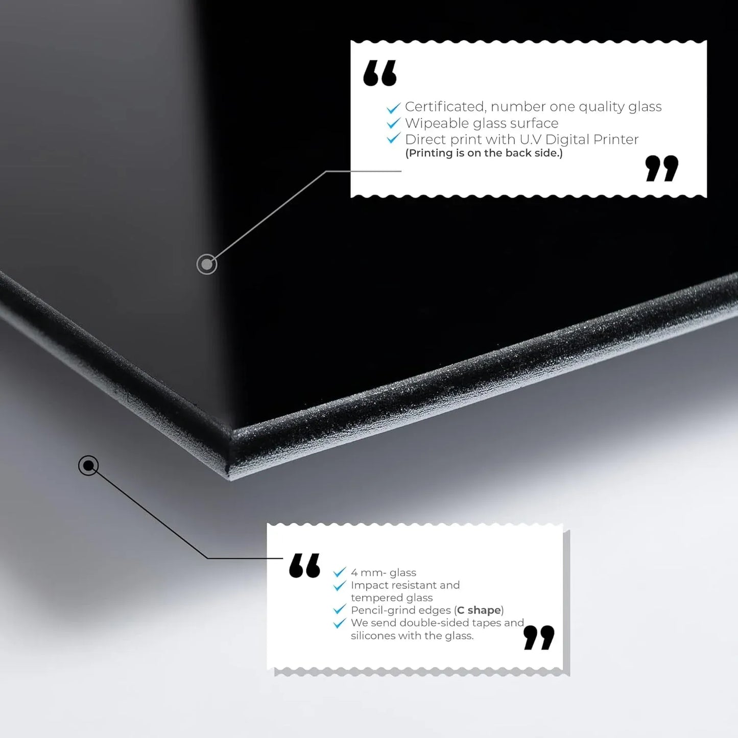 White Tempered Glass Kitchen Backsplash