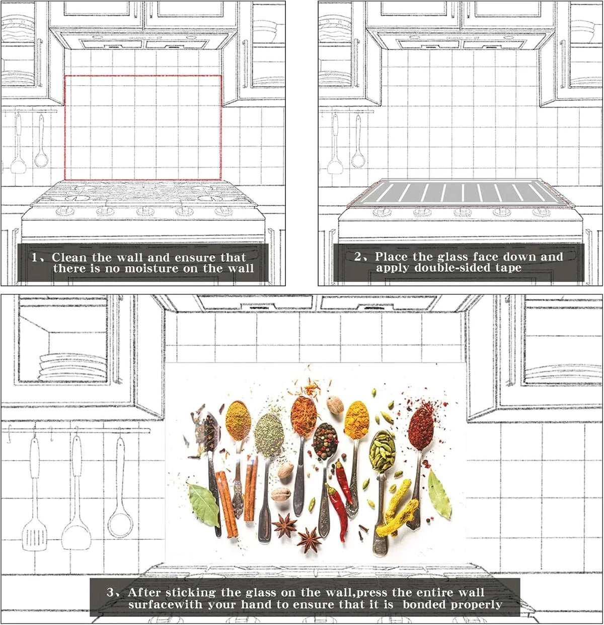 Condiment Glass Backsplash product image 6