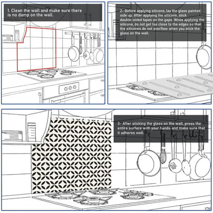 Spices-Tempered Glass Stove Backsplash