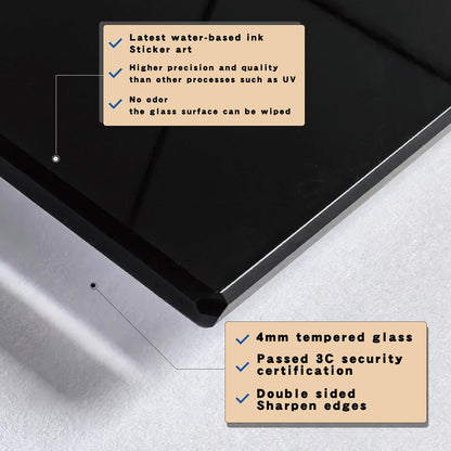 Rooster Tempered Glass Kitchen Backsplash