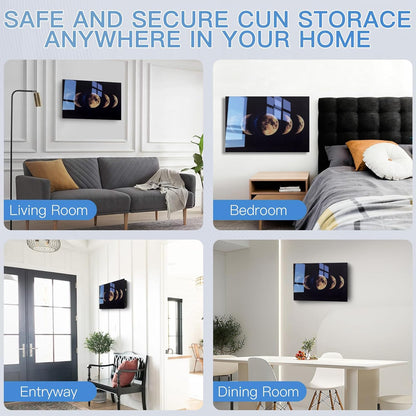 Glass Moon Gun Storage Cabinet suitable for living room, bedroom, entryway, and dining room placement