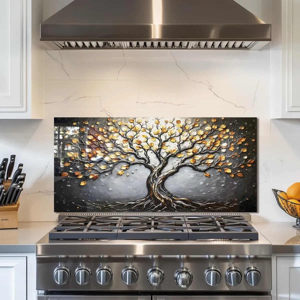 Step 2: Place glass face down & apply tape for Tempered Glass Stove Splashback Protector installation