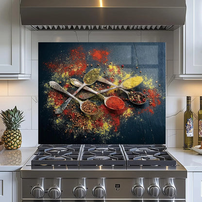 Spice Tempered Glass Backsplash for Kitchen