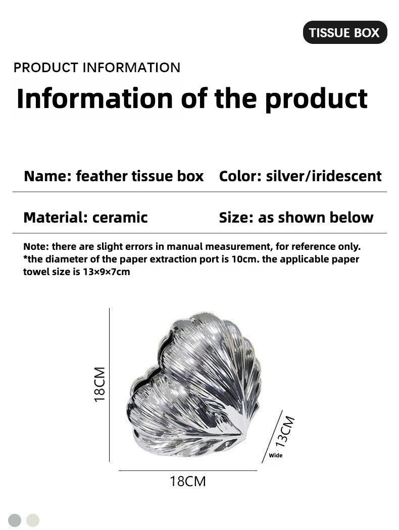 Light Luxury Love Feather Tissue Box