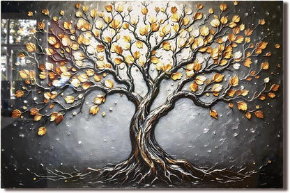 Tempered Glass Stove Splashback Protector- Tree of Life Design