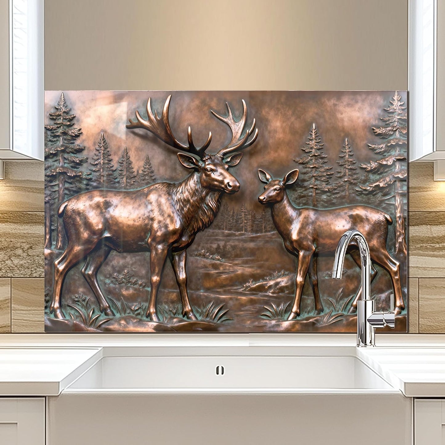 Elk Tempered Glass Kitchen Backsplash