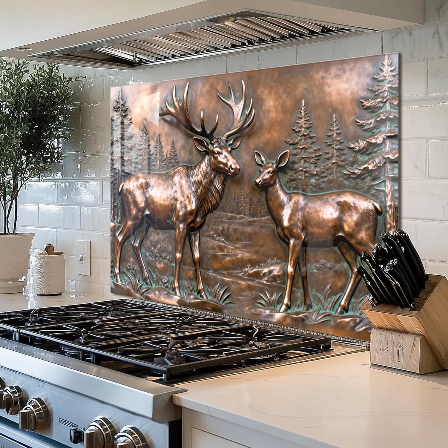Elk Tempered Glass Kitchen Backsplash detail view