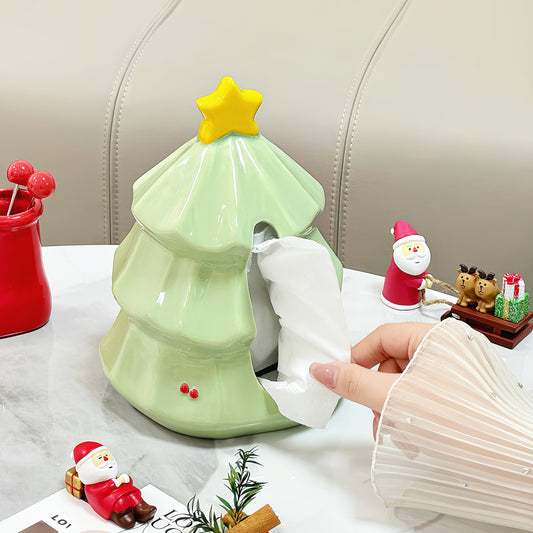 Cute Christmas Tree Tissue Box