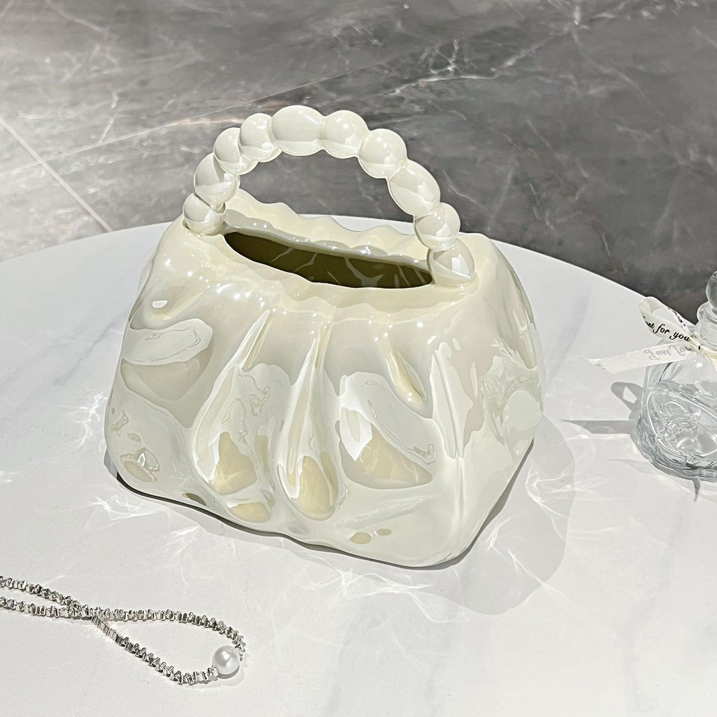 Ceramics Handbag Tissue Box