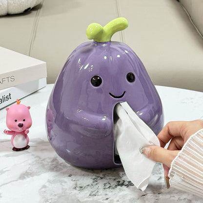 Cute Eggplant Tissue Box