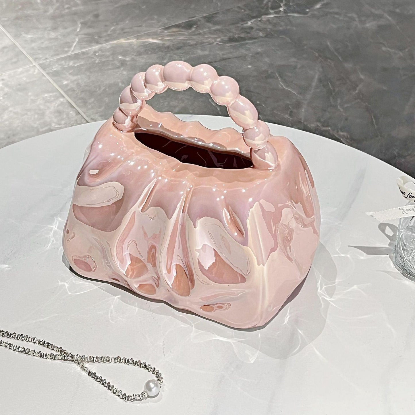 Ceramics Handbag Tissue Box