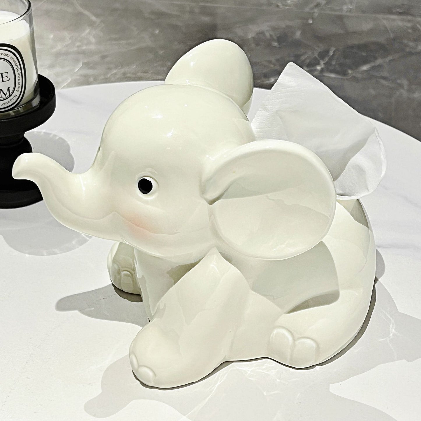 Cute Elephant Tissue Box