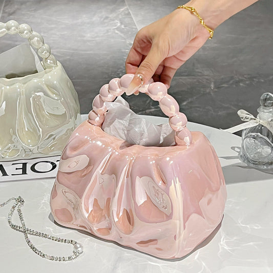Ceramics Handbag Tissue Box