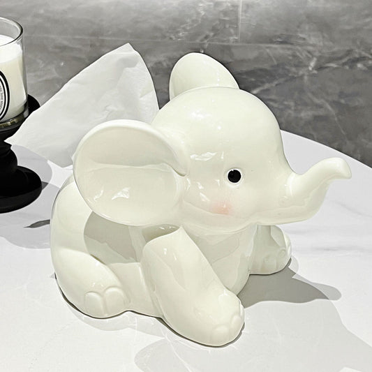Cute Elephant Tissue Box