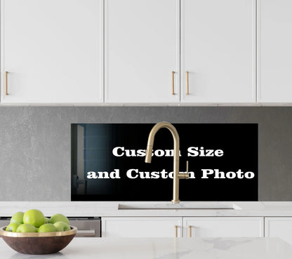 Custom Tempered Glass Printed Backsplash