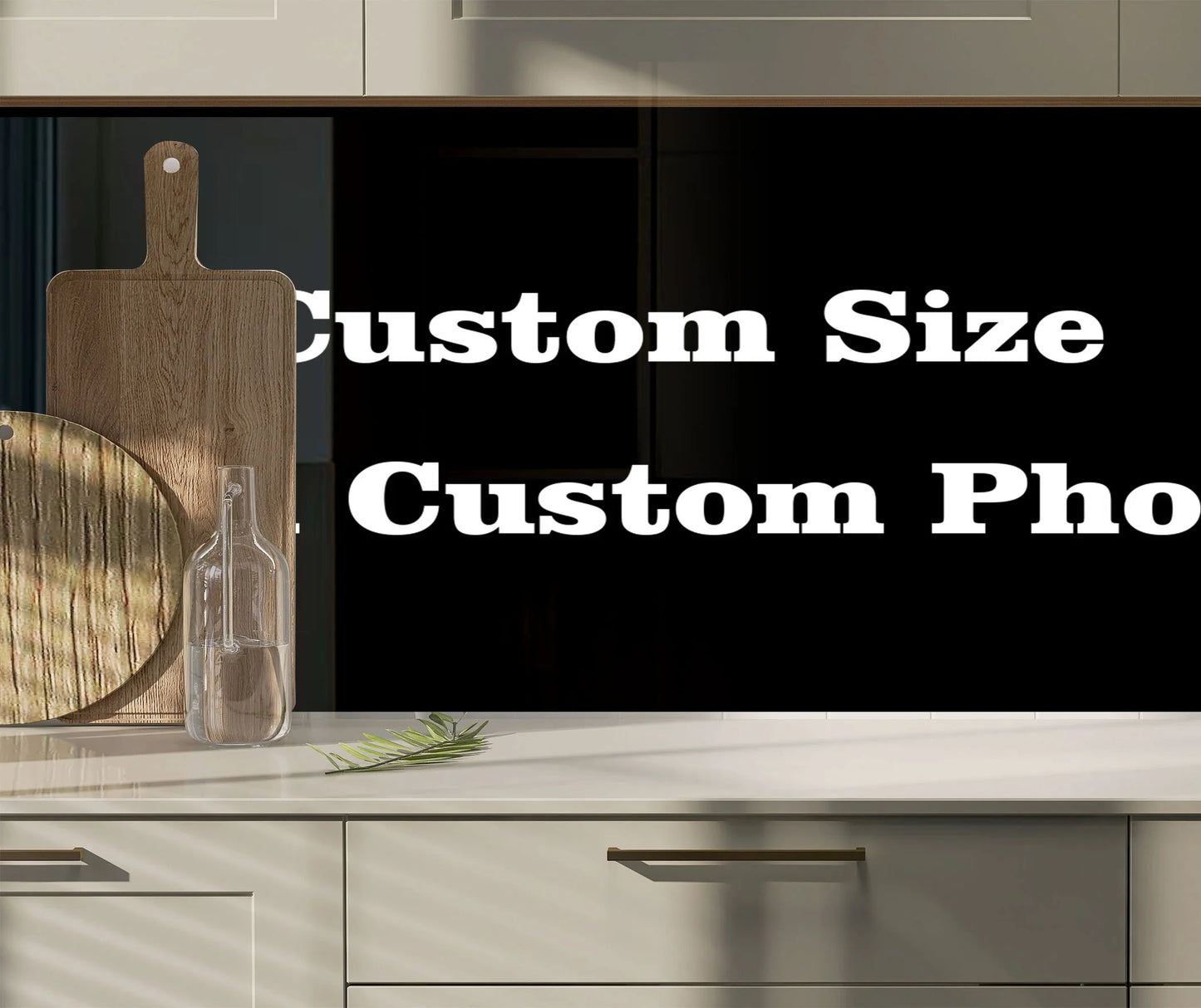 Custom Tempered Glass Printed Backsplash