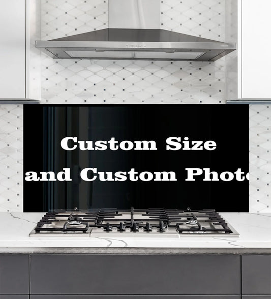 Custom Tempered Glass Printed Backsplash