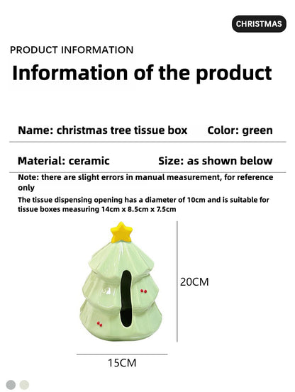 Cute Christmas Tree Tissue Box